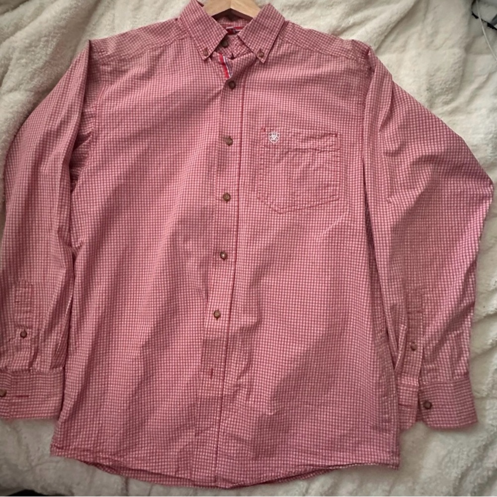 Ariat Pro Series Red Plaid Casual Long Sleeve Button Down Shirt | Sz:S